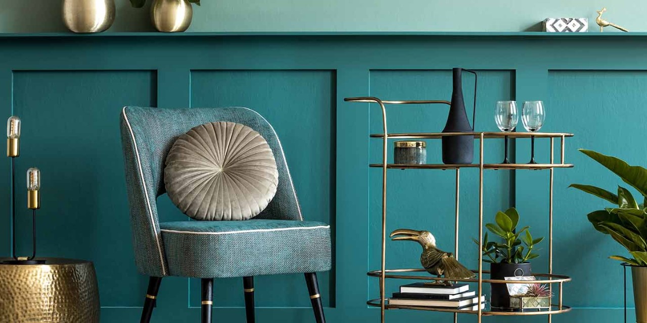 interior design inspiration with teal colour