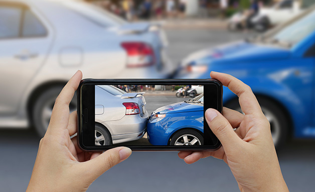 Taking a photo of the crash is one of the first things you do on the path to filing a claim